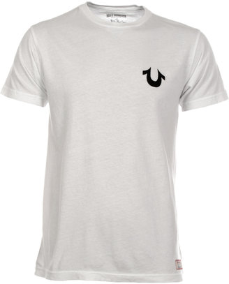 True Religion White Buddha Brand Crew Neck T-Shirt