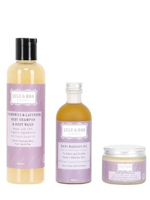 Lulu & Boo Organics - Organic Baby Shampoo, Oil And Balm Set