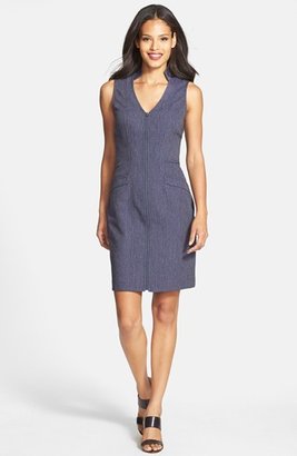 Marc New York 1609 Marc New York by Andrew Marc Front Zip Twill Sheath Dress