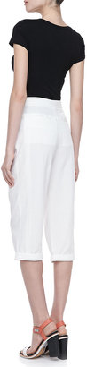Halston Relaxed-Fit Cropped Pants