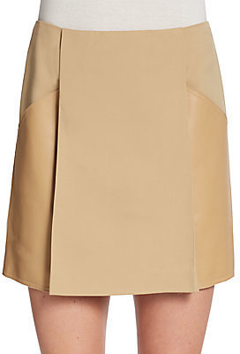 3.1 Phillip Lim Leather Paneled Mini Skirt