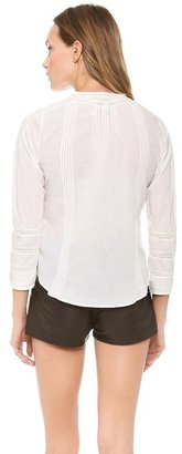 Pam & Gela Bracelet Sleeve Button Blouse