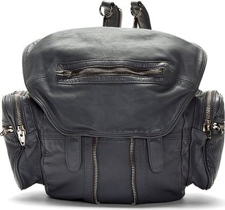 Alexander Wang Grey Leather Mesh Marti Convertible Backpack