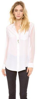 Equipment Reese Blouse with Contrast Sleeves