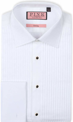 Thomas Pink Pleat classic-fit double-cuff evening shirt