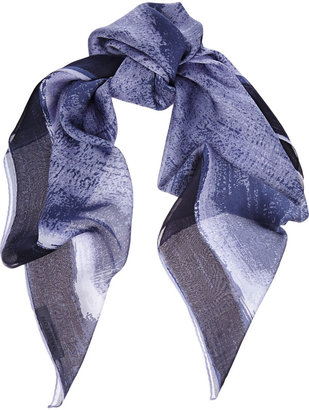 Halston Printed silk scarf