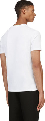 Alexander McQueen White Hand & Skull Embroidered T-Shirt