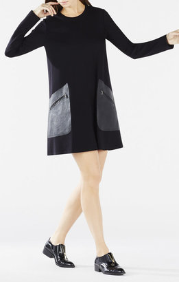 BCBGMAXAZRIA Farrah Long-Sleeve A-Line Dress