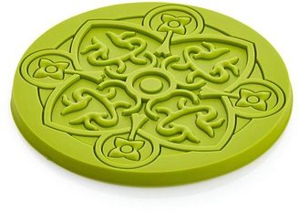 Crate & Barrel Medallion Green Coaster