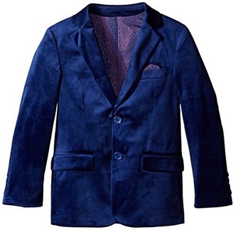 Isaac Mizrahi Big Boys' Single-Breasted Velvet Blazer Jacket