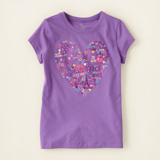 Children's Place Travel heart graphic tee