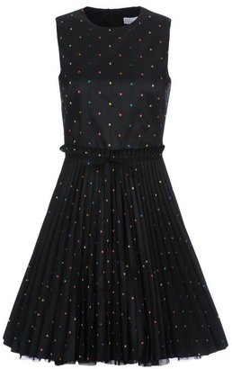 RED Valentino Pop stars pleated faille dress