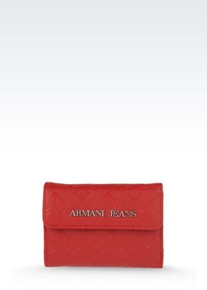 Armani Jeans Tri-Fold Wallet With All Over Logo