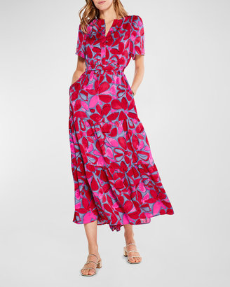 Nic+Zoe Happy Splash Tiered Floral-Print Maxi Dress - ShopStyle