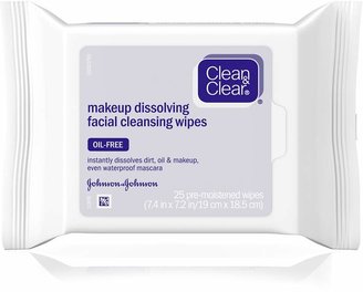 Clean & Clear Oil-Free Makeup Dissolving Facial Cleansing Wipes, 25 Sheets