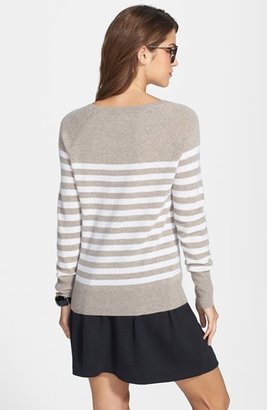 Halogen Stripe Cashmere Sweater (Online Only)