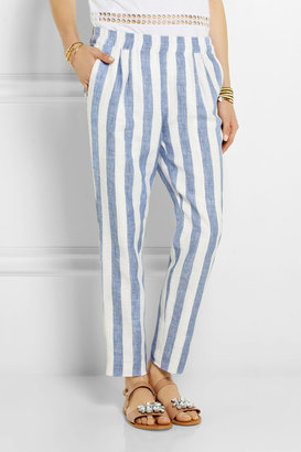 J.Crew Striped linen tapered pants