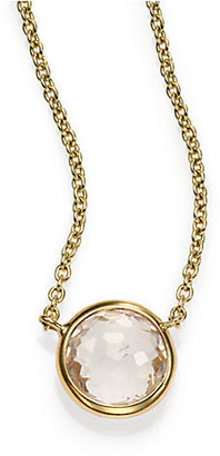 Ippolita Lollipop Clear Quartz & 18K Yellow Gold Mini Pendant Necklace