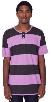 American Apparel RSAWS457 Cotton Stripe Jersey Short Sleeve Tab T-Shirt