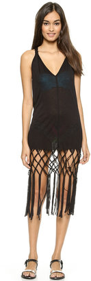 Milly Jersey Macrame Cover Up Dress