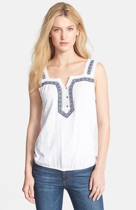 Lucky Brand 'Galena' Embroidered Lace Trim Tank