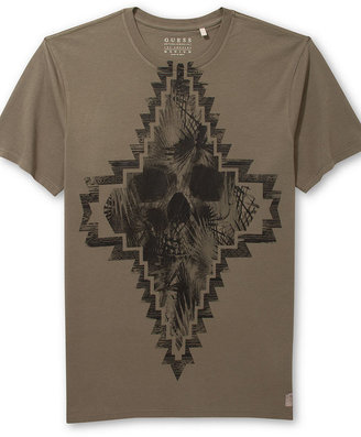 GUESS Ethnic Skull Basic Crew-Neck T-Shirt