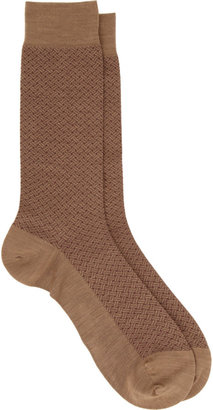 Barneys New York Basketweave-Pattern Dress Sock