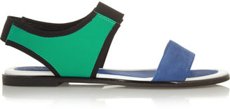 Kenzo Color-block leather and neoprene sandals
