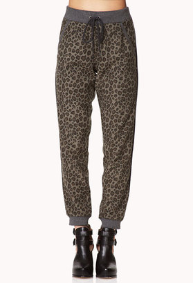 Forever 21 Cozy Leopard Print Sweatpants