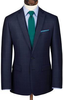 Charles Tyrwhitt Navy windowpane Slim fit business suit