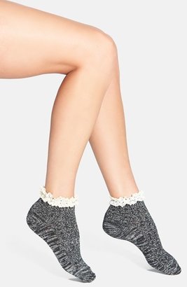 Kensie Crochet Cuff Ankle Socks