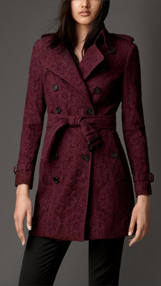 Burberry English Floral Lace Trench Coat