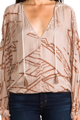 Twelfth St. By Cynthia Vincent By Cynthia Vincent Dolman Tie Front Blouse