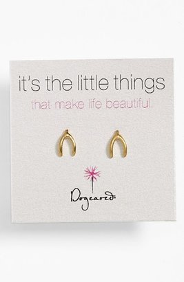 Dogeared 'It's the Little Things' Wishbone Stud Earrings