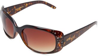 UNIONBAY U193 Oval Glamorous Rhinestone Studded UV Protective Rectangular Sunglasses | Wear All-Year | A Gift of Cool Confidence 60 mm