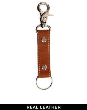 ASOS Leather Keychain - Tan