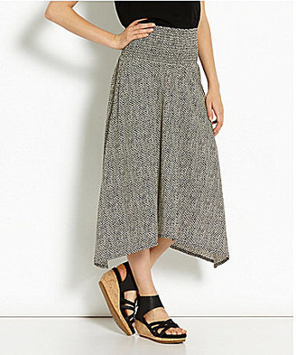 Eileen Fisher Bandhini-Print Mid-Length Skirt