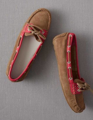 Boden Women's Brand New Deck Shoe Almond Brown Suede Laces Flat