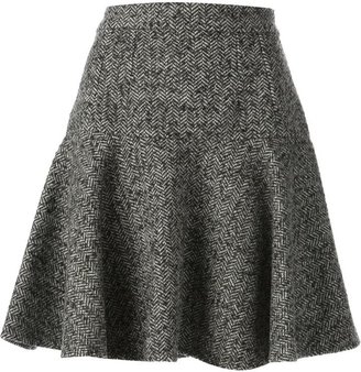 Dolce & Gabbana herringbone pleated skirt