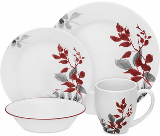 Corelle Kyoto Leaves Round 16-Pc. Set, Service for 4