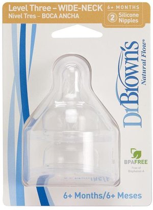 Dr Browns Dr. Brown's Wide Neck Nipples 2-Pack - Level 3 BPA Free