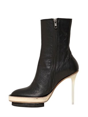 Ann Demeulemeester 115mm Leather Double Sole Boots