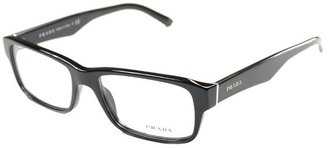 Prada PR 16MV 1AB1O1 Gloss Black Rectangle Eyeglasses-53mm