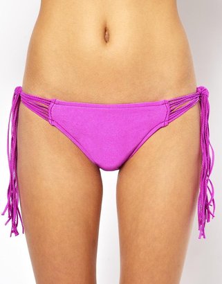 Seafolly Shimmer Spaghetti Tie Side Hipster Bikini Bottoms - Vibe
