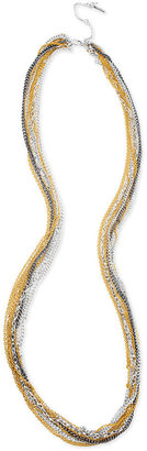 Kenneth Cole New York Tri-Tone Multichain Long Necklace