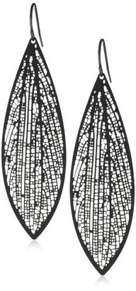 Nervous System "Cross-Venulate" Black-Plated Earrings