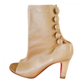 Christian Louboutin Beige Leather Ankle boots