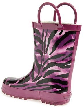 Laura Ashley 'Zebra' Rain Boot (Walker & Toddler)