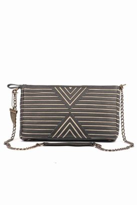 House Of Harlow Riley Oversized Clutch in Black/White