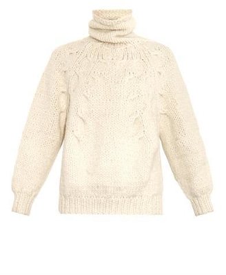 Oscar de la Renta Roll-neck alpaca-blend sweater